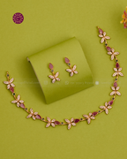 Titiksha Ruby Butterfly Necklace