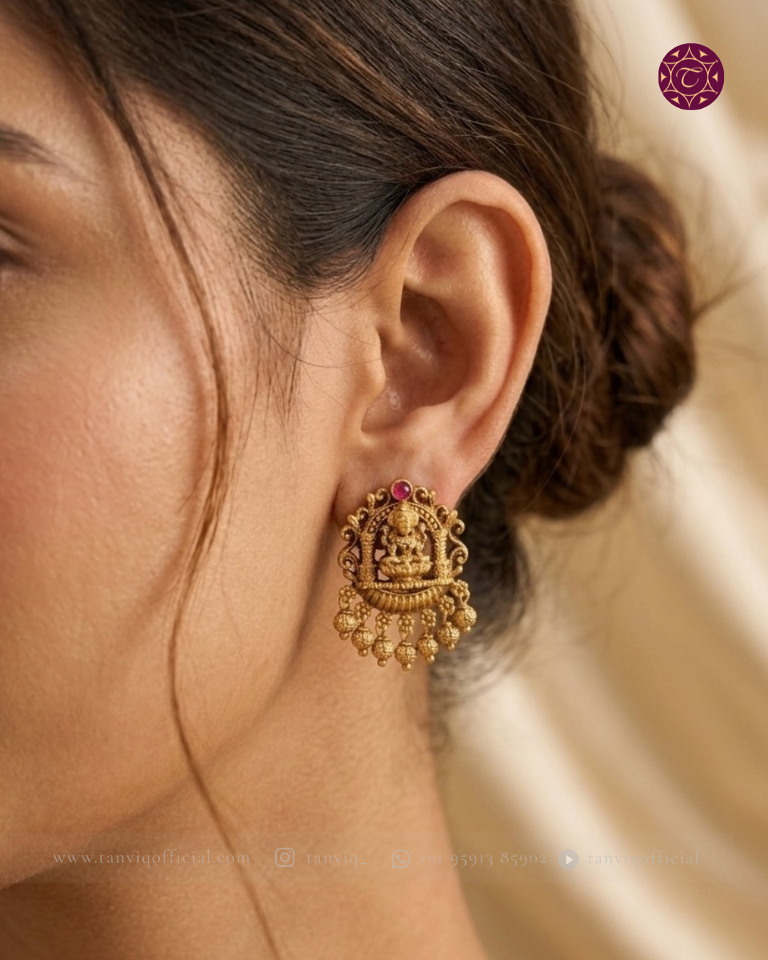 Tarini Lakshmi Motif Chandbali