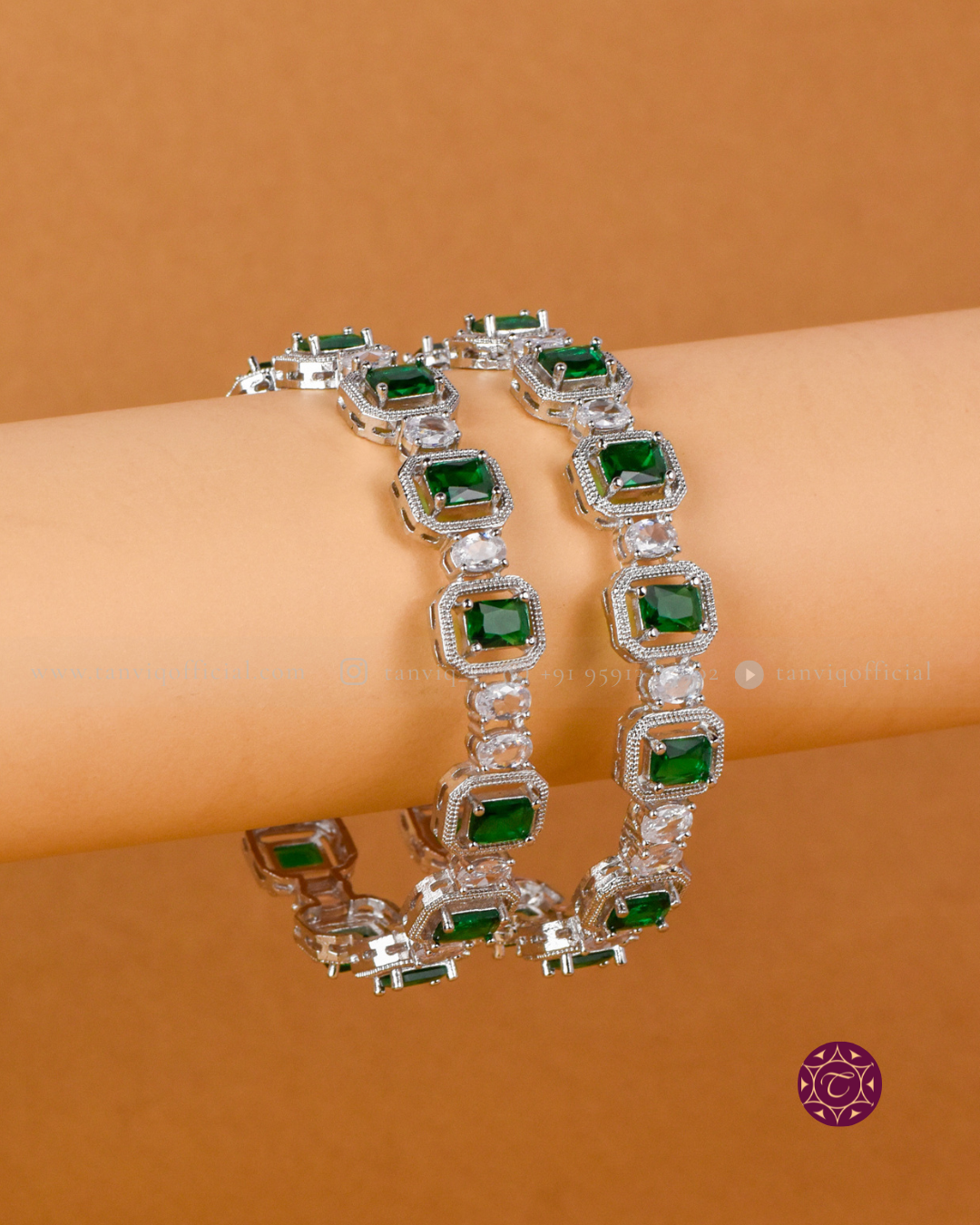 Aaradhya Amethyst Halo Bangle