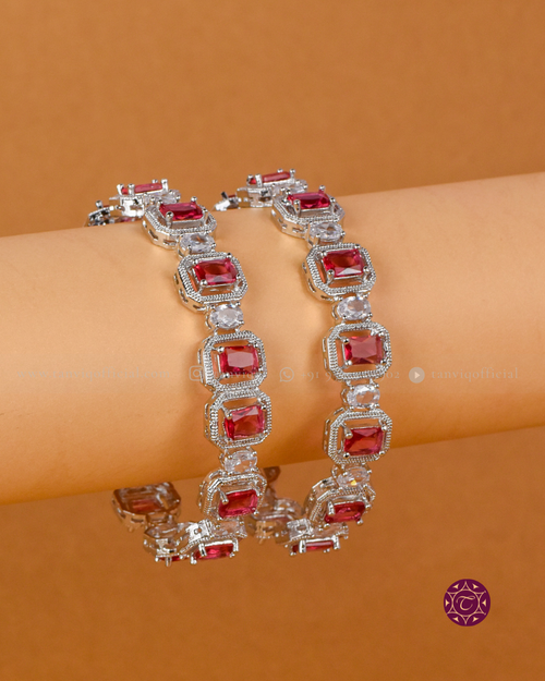 Aaradhya Amethyst Halo Bangle