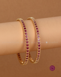 Ruby Slim Channel Bangle