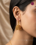 Priyamvada Antique Gold Jhumka