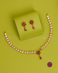 Ruhi Ruby Flower Necklace
