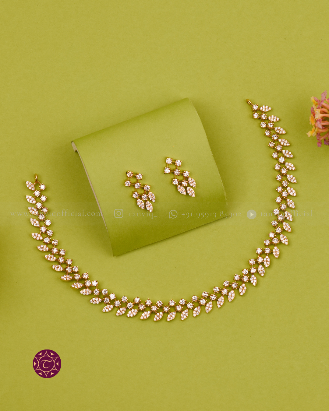 Ishika Marquise Leaf Necklace