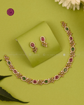 Devika Ruby Emerald Trail Necklace