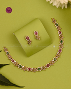 Devika Ruby Emerald Trail Necklace