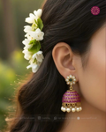 Alisha CZ Emerald Kemp Jhumka