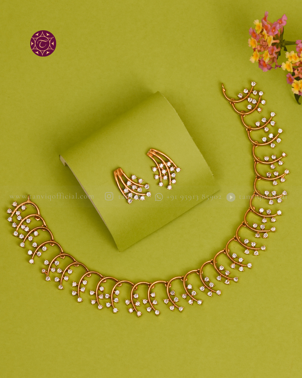 Meghna Wave Spray Necklace