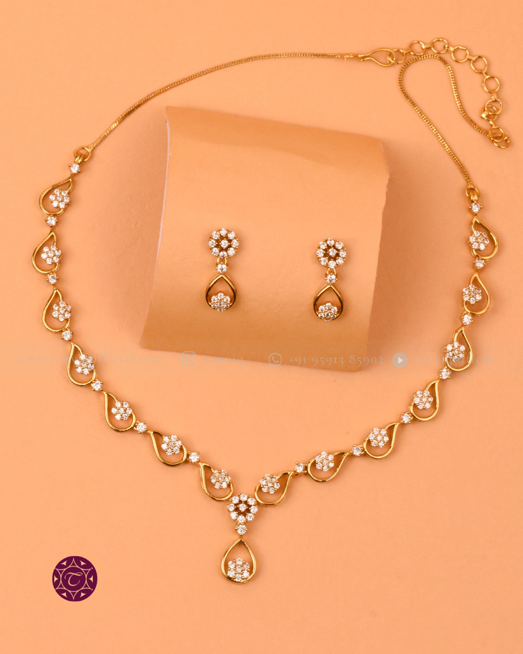 Priya Dainty Teardrop Necklace