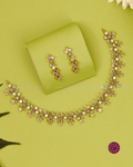 Naina Champagne Cluster Necklace