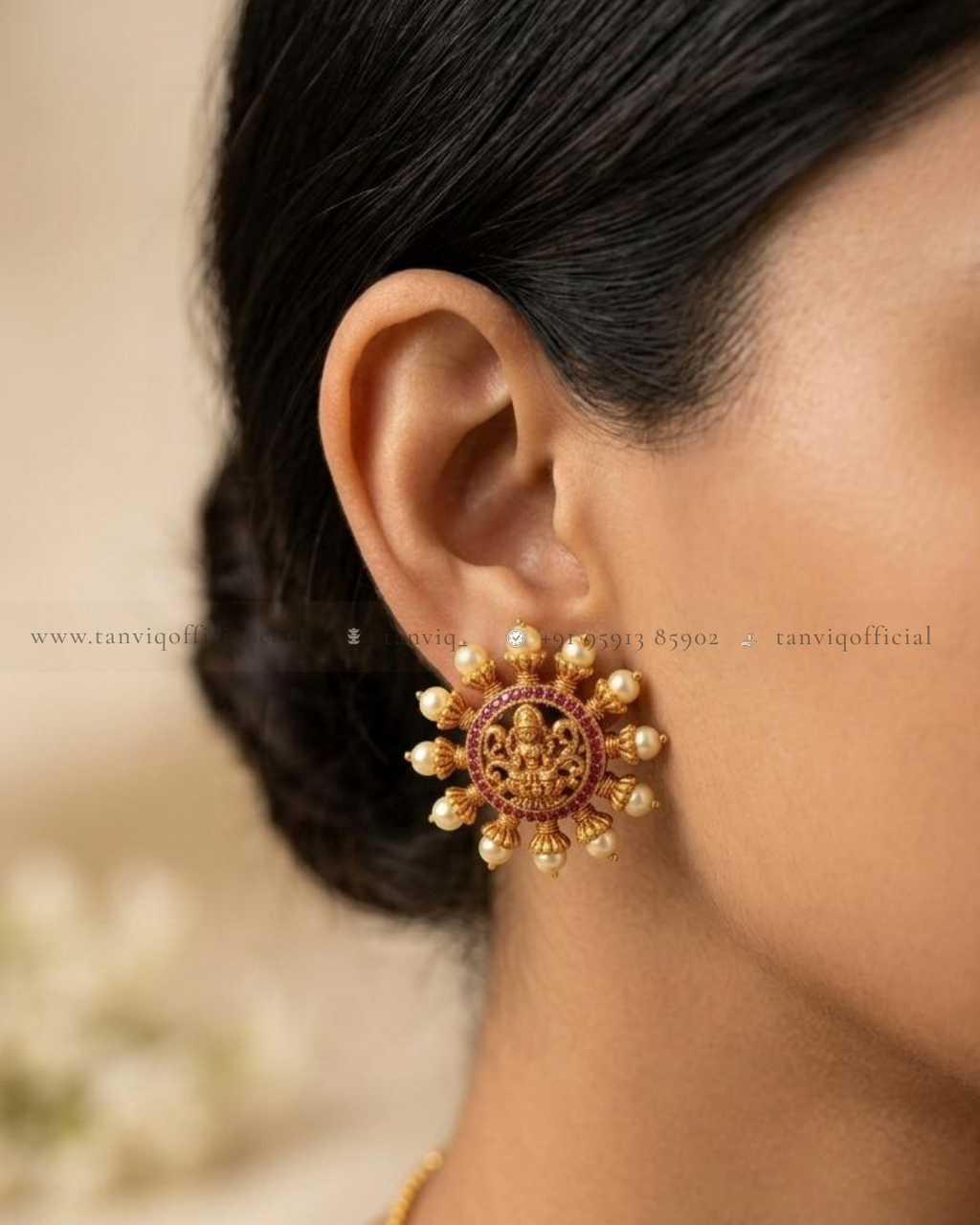 Lakshmi Temple Studs
