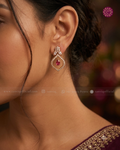 Sanaa Kite Ruby Cluster Drop Earrings