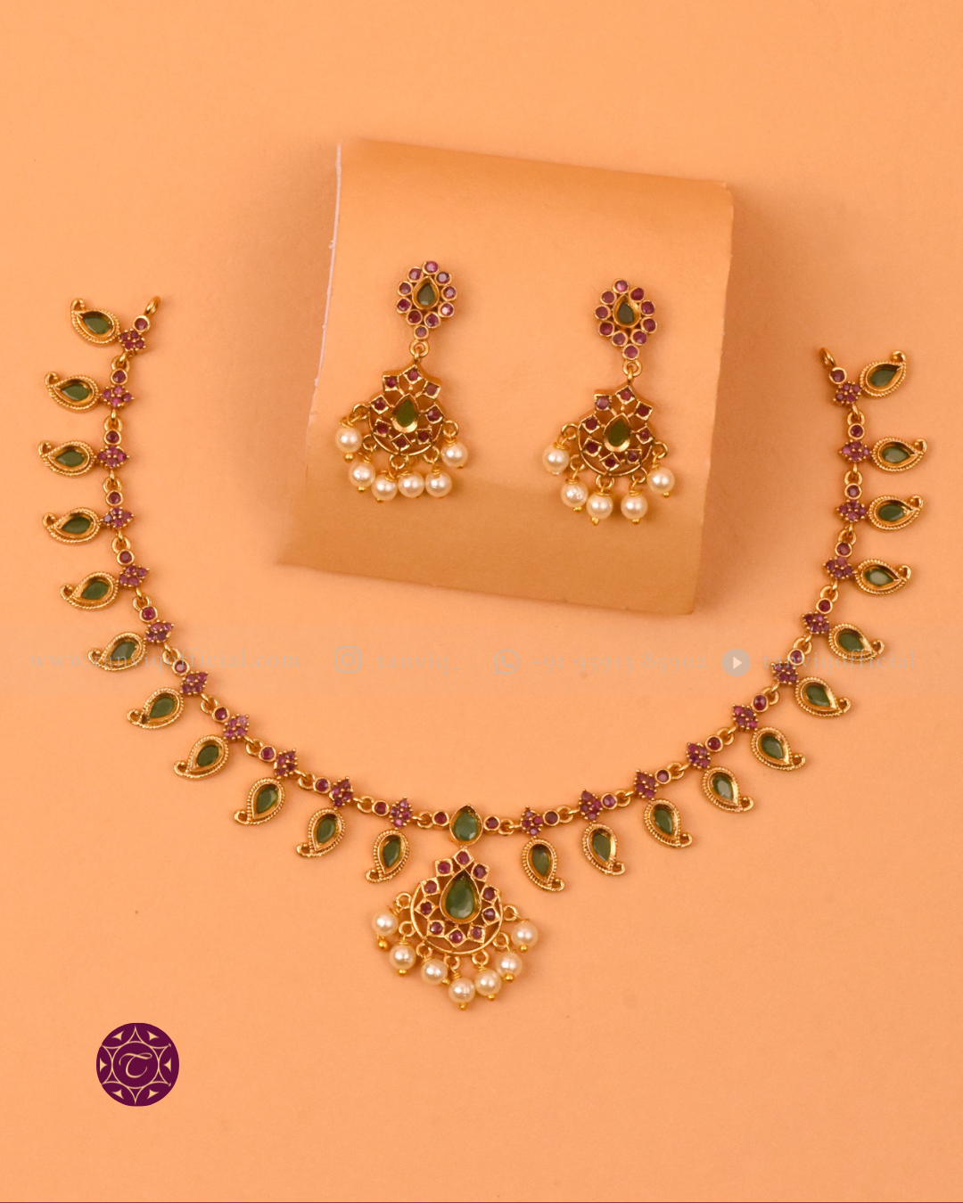 Swara Mango Palakka Necklace