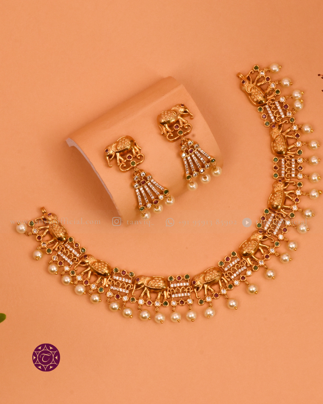 Airavata Elephant Fringe Necklace