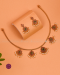 Tarini Ruby Attigai Inspired Charm Necklace
