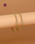 Anika Emerald Twist Bangles