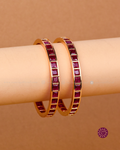 Ruby Channel Set Bangle