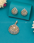 Meher Floral Sunburst Pendant Set (Without Chain)