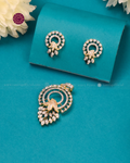 Riya Leaf Drop Pendant Set (Without Chain)