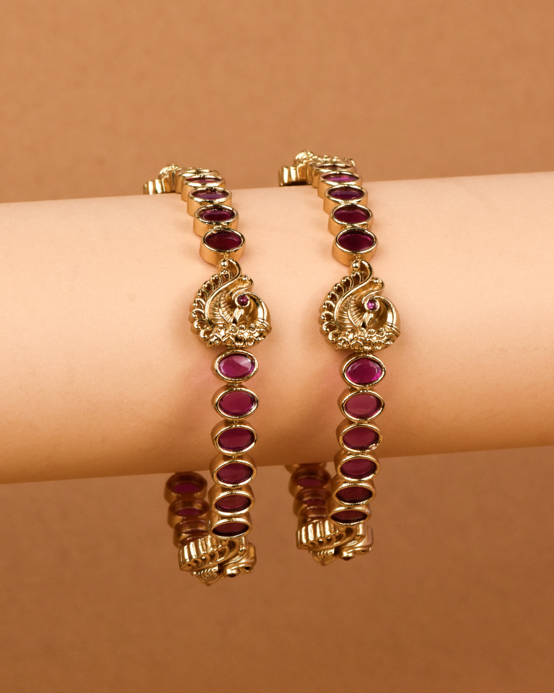 Radhika Peacock Ruby Bangle