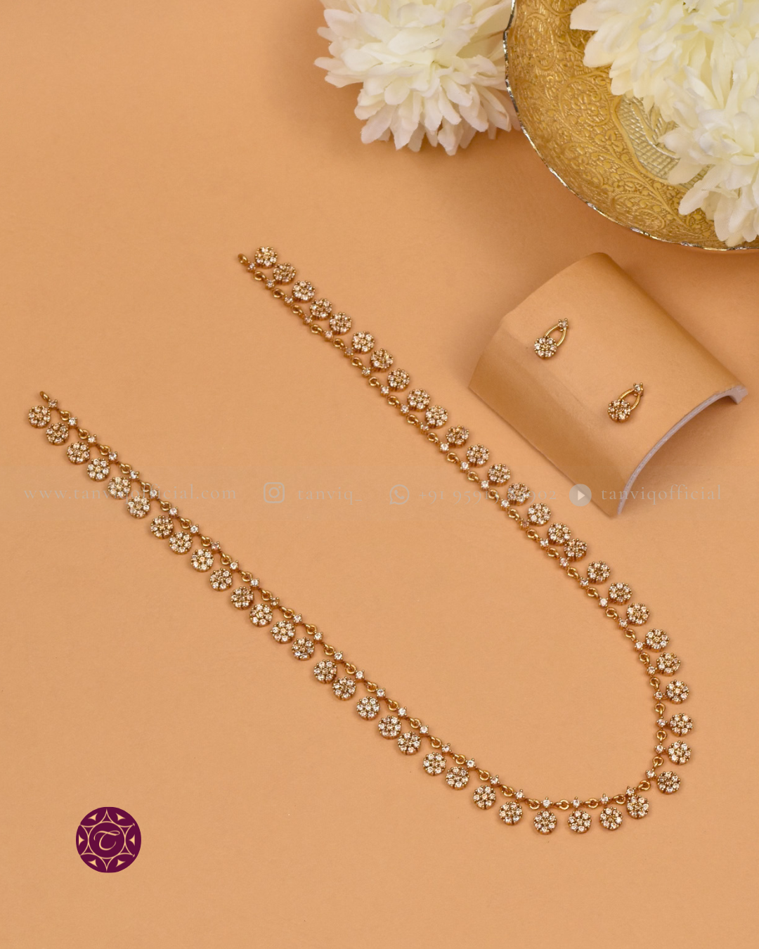Ishani CZ Floral Haaram