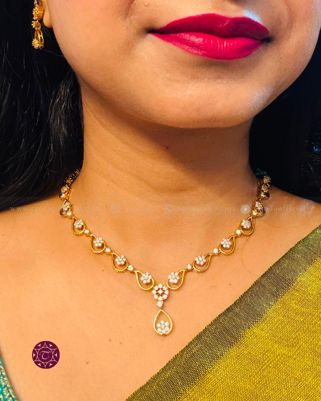 Priya Dainty Teardrop Necklace