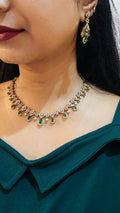 Riya Emerald Diamond Trellis Necklace