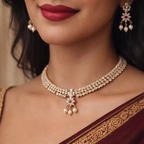 Aradhya Wave Fringe Necklace