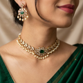 Sanjana Pearl CZ Necklace