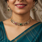 Saroja Multicolor Kundan Necklace