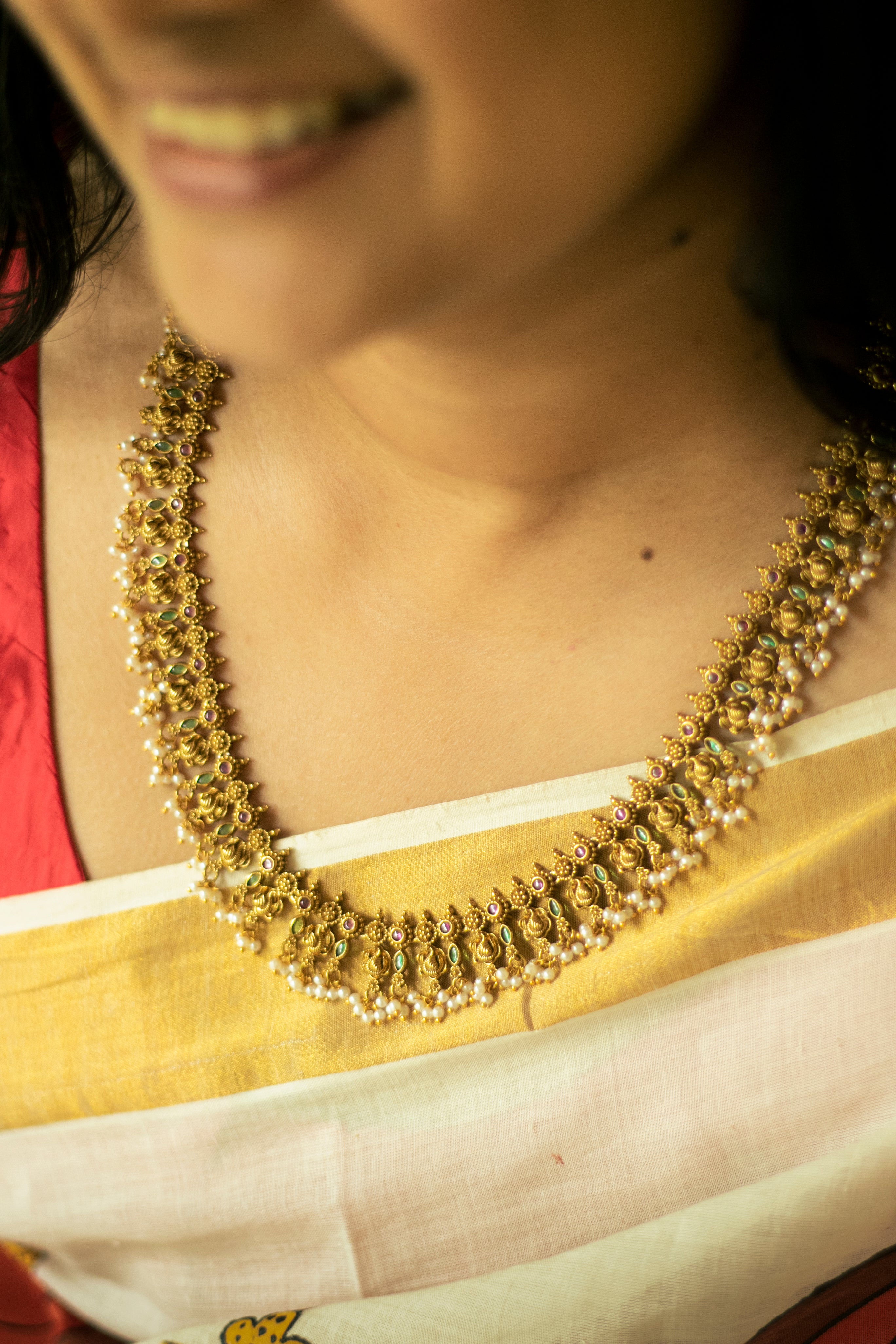 Kaveri Pearl Temple Haaram