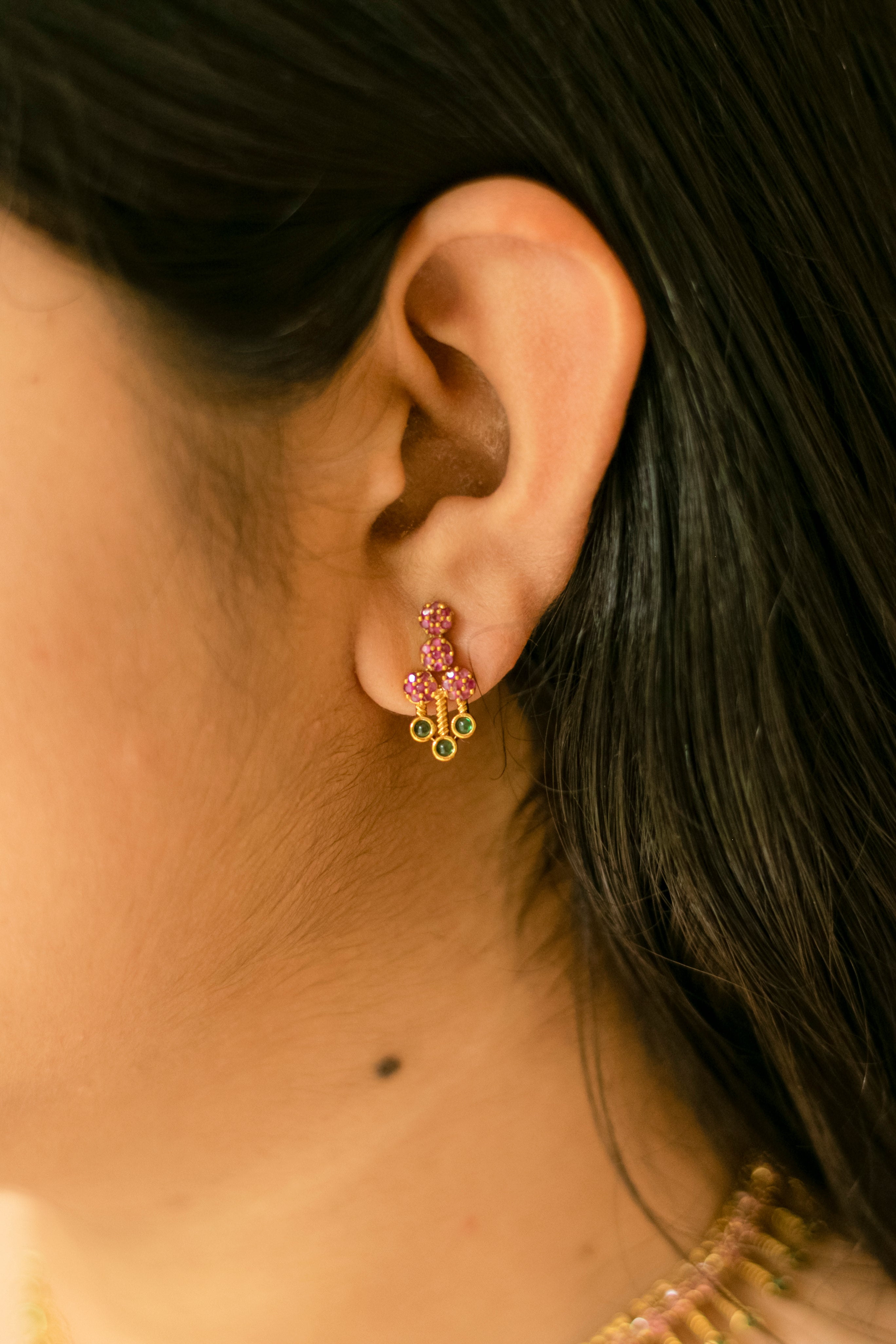 Devika Ruby Spike Necklace